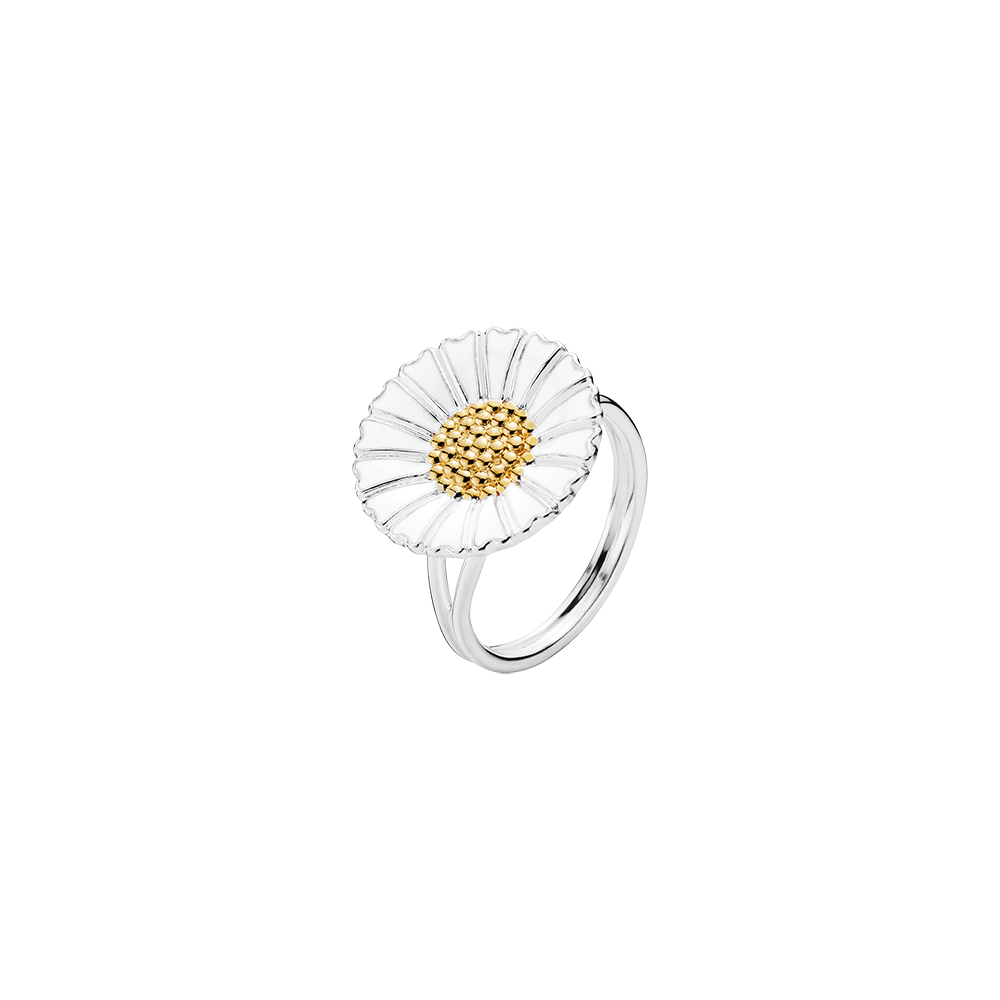 Marguerit Ring 18mm 24 kt Forgyldt - Billede 2